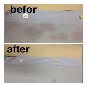 シャツについたワインの染み