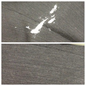 スーツについたペンキクリーニング